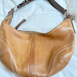 Tan Leather Hobo Vintage Coach Bag